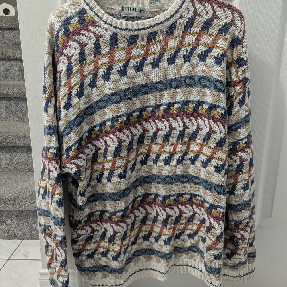 Steeple Chase Striped Warm Men's Woolen Sweater